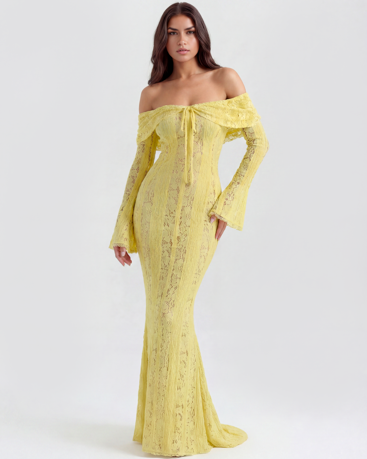 Rachel | Women's Off-Shoulder Maxi Wedding Guest Dress