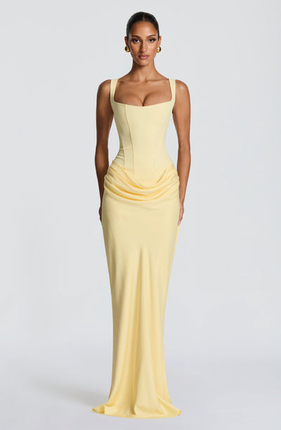 Joanne | Women's Formal Draped Evening Maxi Dress