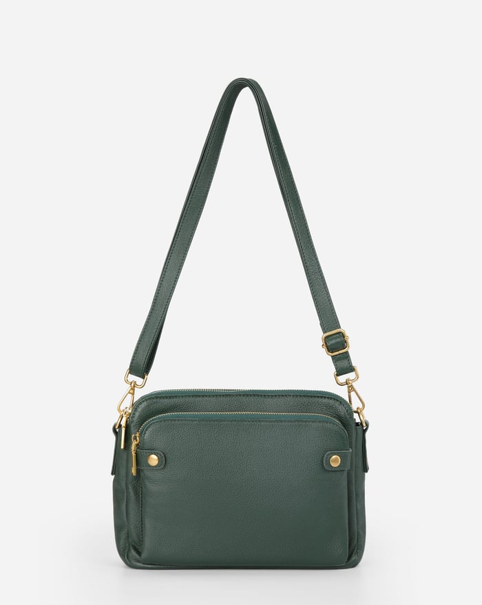 Felicity | Women's Sleek Three-Layer Leather Crossbody Bag