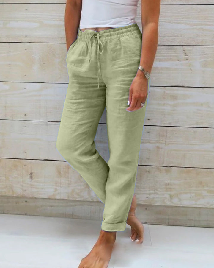 Orlina | Women's Summer Relaxed Fit Linen Jogger Pants