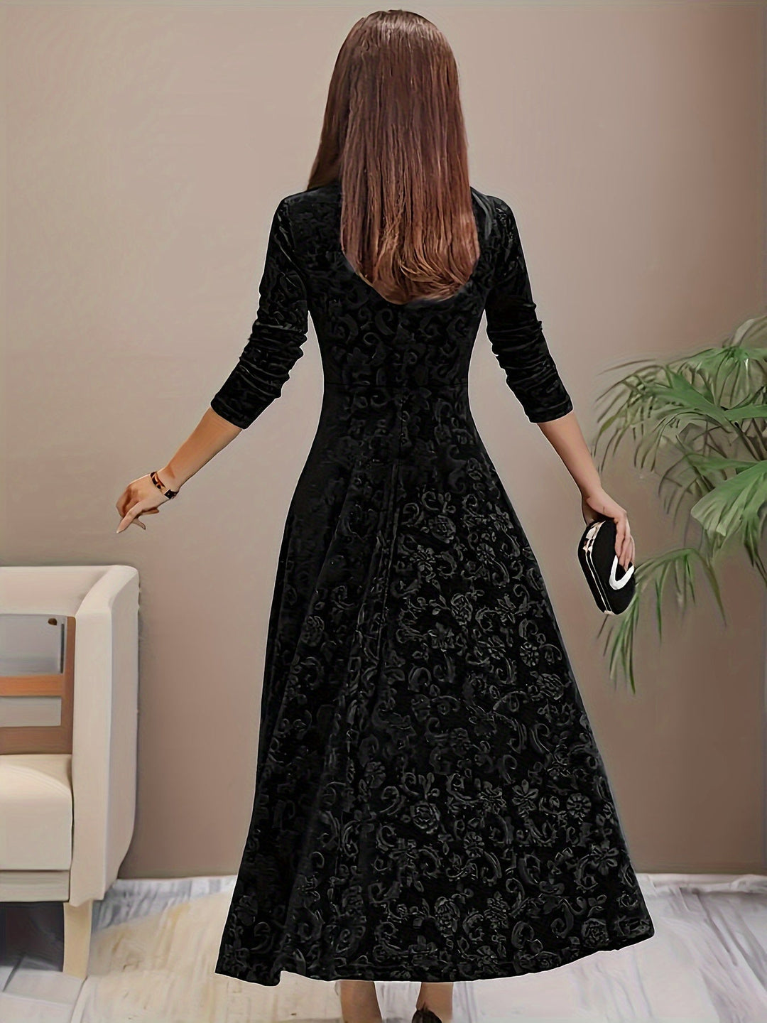 Elena | Women's Floral Summer Flared Midi Dress