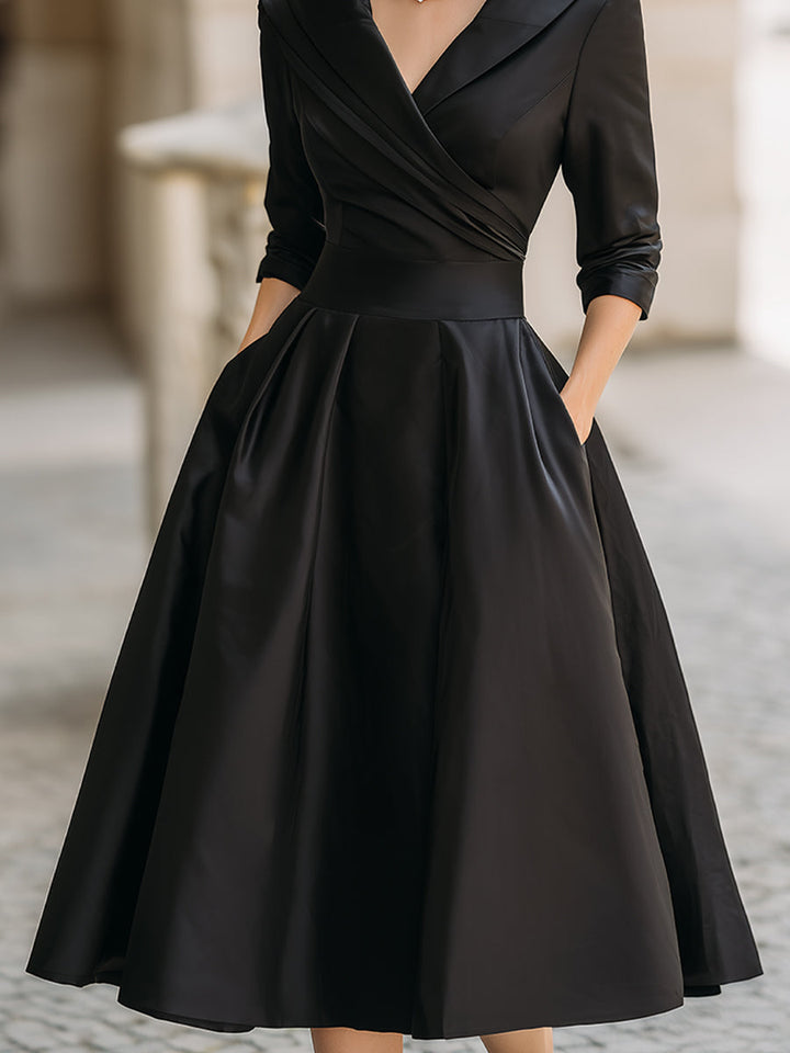 Isabella | Women's Evening Wrap Midi Dress