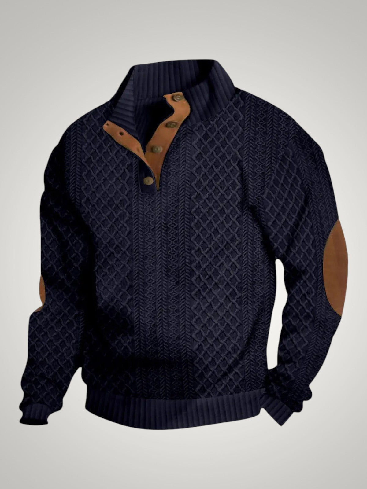 Thomas | Men's Button Cable Knit Sweater