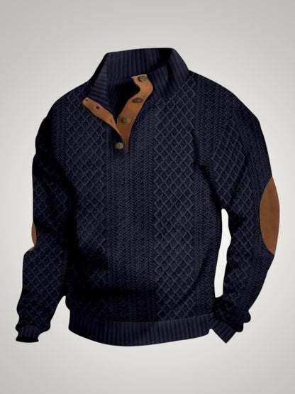 Thomas | Men's Button Cable Knit Sweater