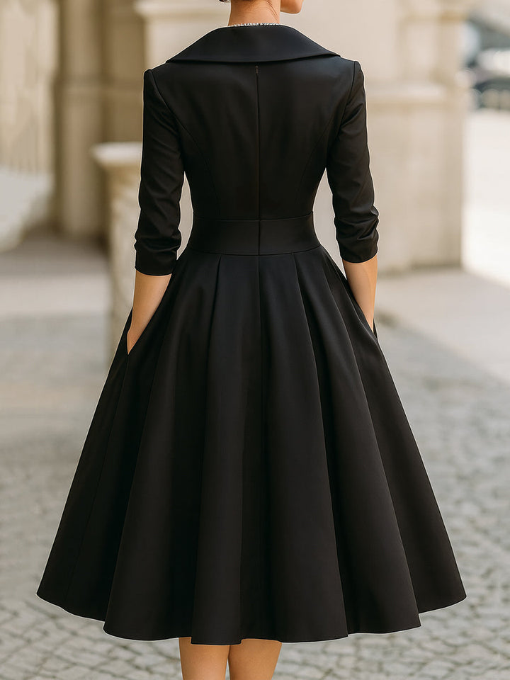 Isabella | Women's Evening Wrap Midi Dress