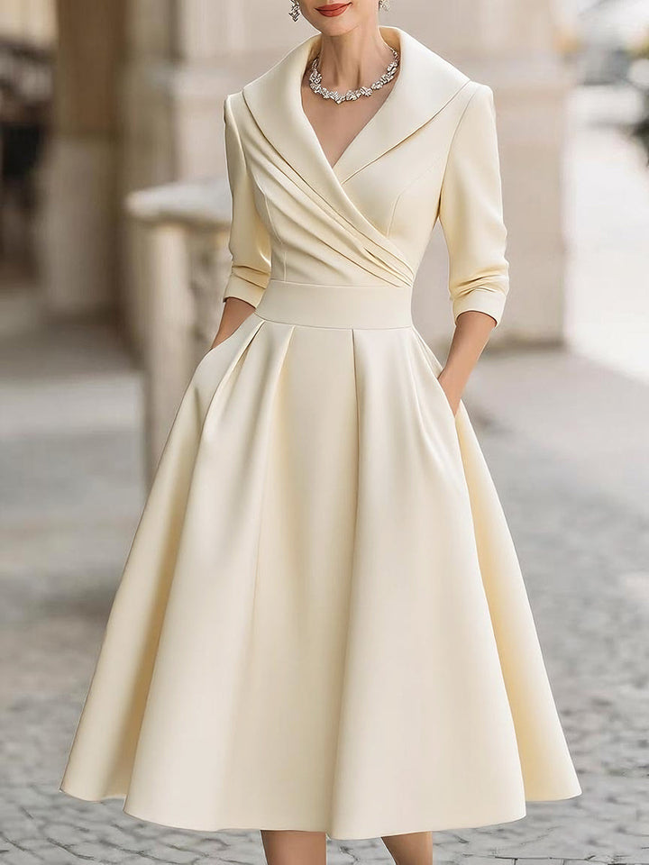 Isabella | Women's Evening Wrap Midi Dress