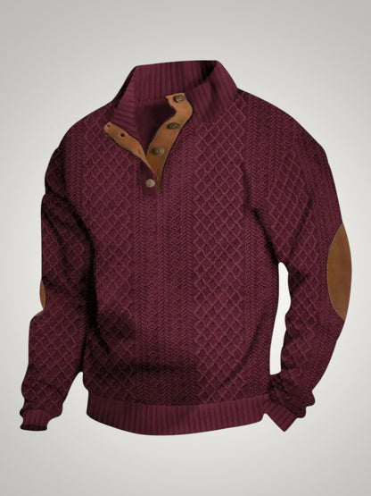 Thomas | Men's Button Cable Knit Sweater