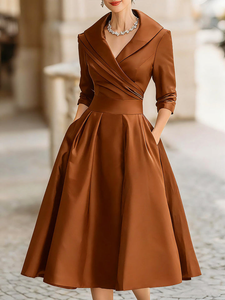 Isabella | Women's Evening Wrap Midi Dress