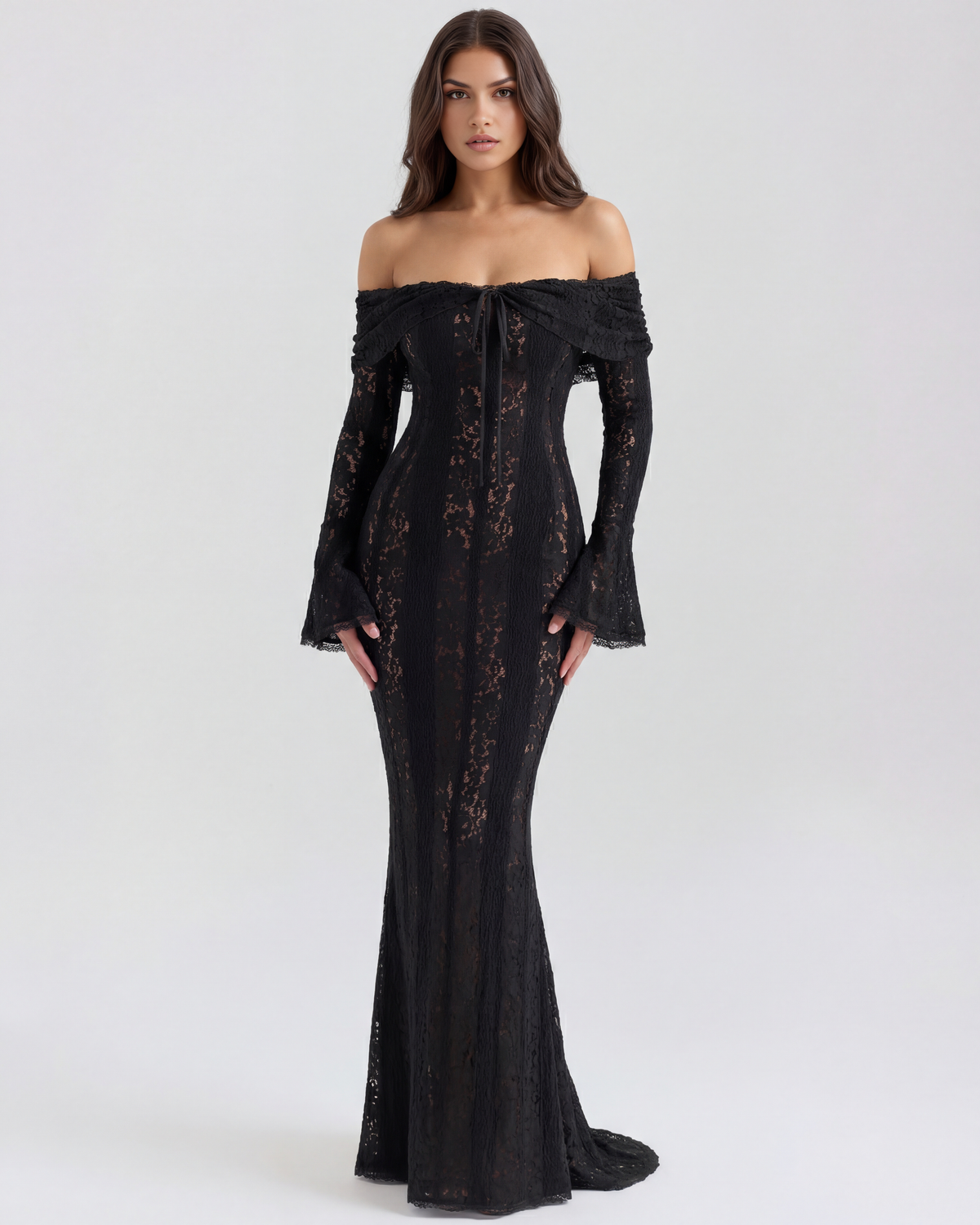 Rachel | Women's Off-Shoulder Maxi Wedding Guest Dress