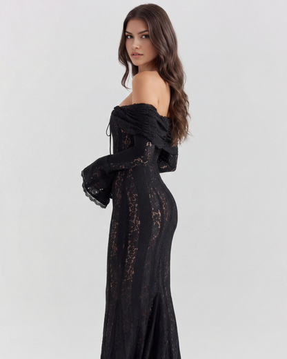 Rachel | Women's Off-Shoulder Maxi Wedding Guest Dress