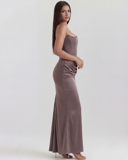 Wendy | Women's Strapless Satin Corset Evening Dress