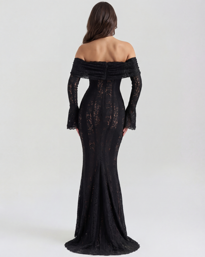 Rachel | Women's Off-Shoulder Maxi Wedding Guest Dress