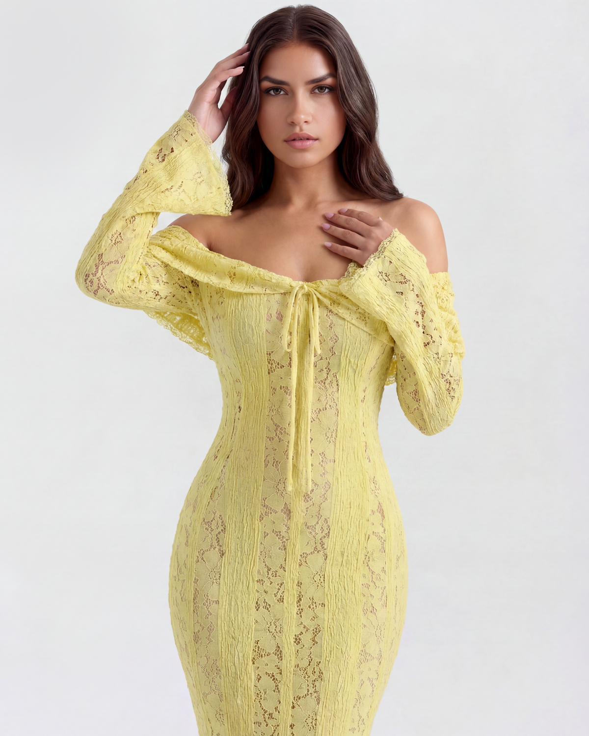 Rachel | Women's Off-Shoulder Maxi Wedding Guest Dress