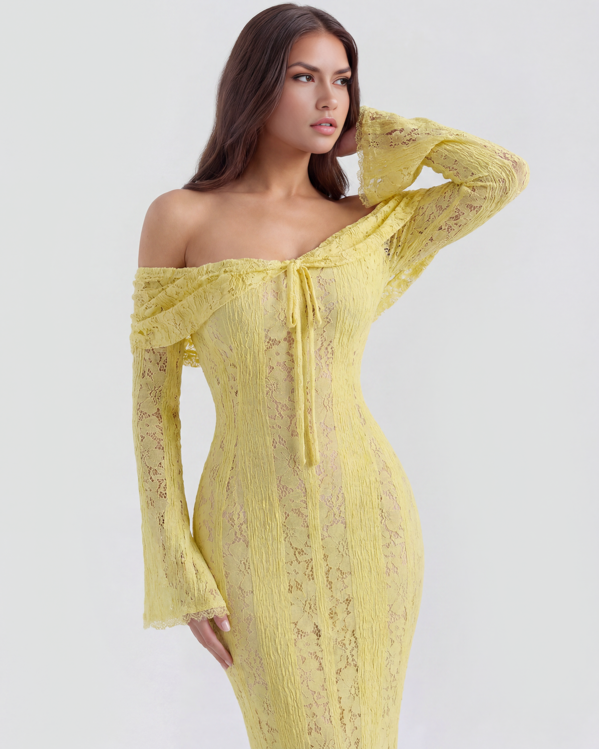 Rachel | Women's Off-Shoulder Maxi Wedding Guest Dress