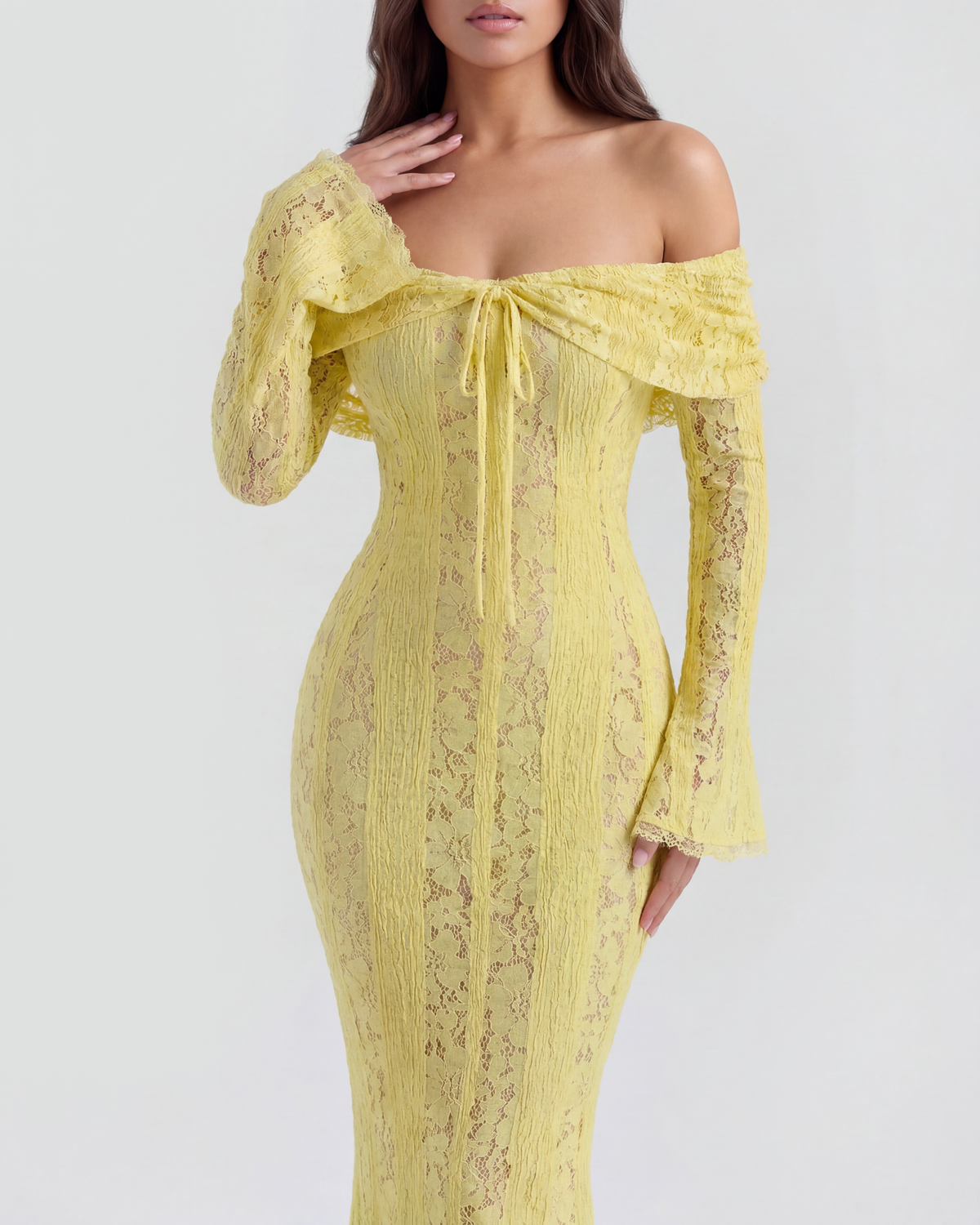 Rachel | Women's Off-Shoulder Maxi Wedding Guest Dress