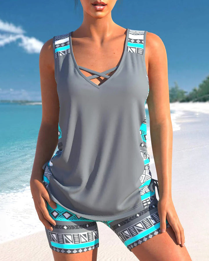 Zarela | Women's Summer Printed Tankini Swimwear