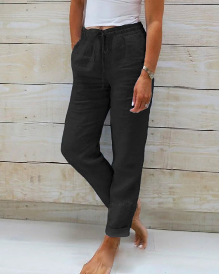 Orlina | Women's Summer Relaxed Fit Linen Jogger Pants