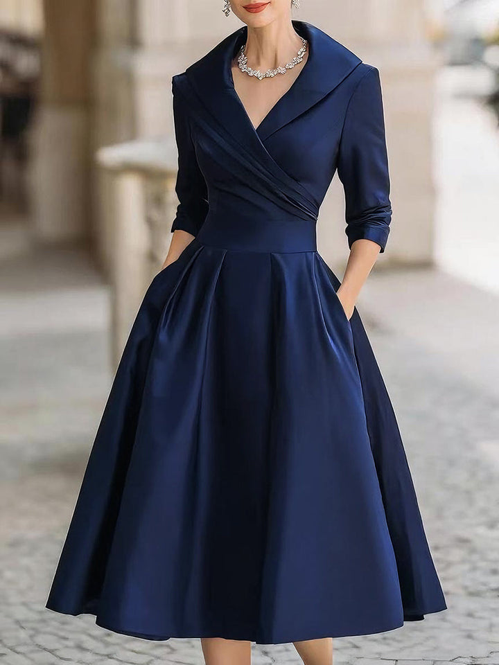 Isabella | Women's Evening Wrap Midi Dress