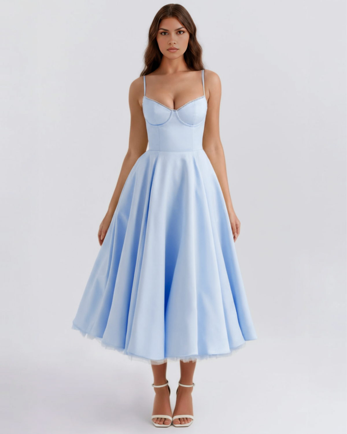Victoria | Women's Elegant A-line Midi Dress