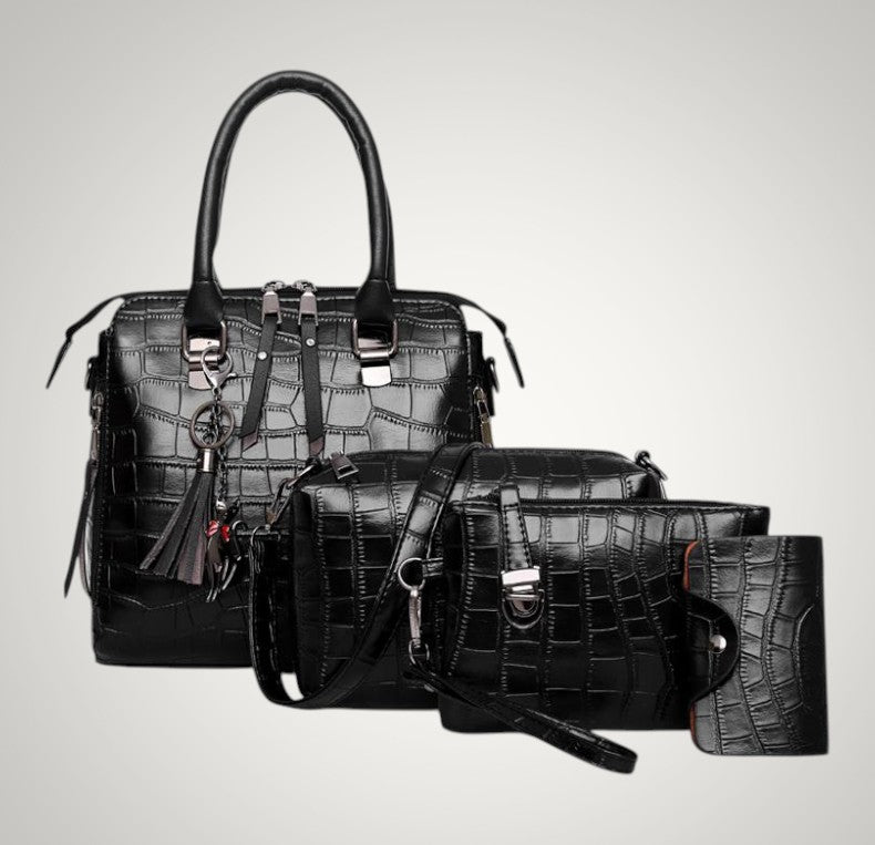Rebecca | Women's 4-Piece Crocodile Pattern Handbag