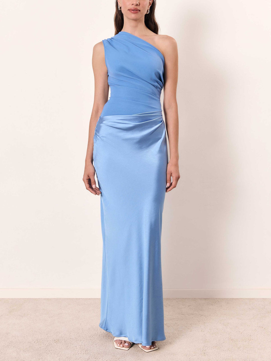 Phoebe | Women's One-Shoulder Pleated Maxi Dress