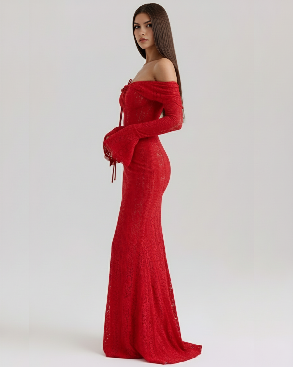 Rachel | Women's Off-Shoulder Maxi Wedding Guest Dress