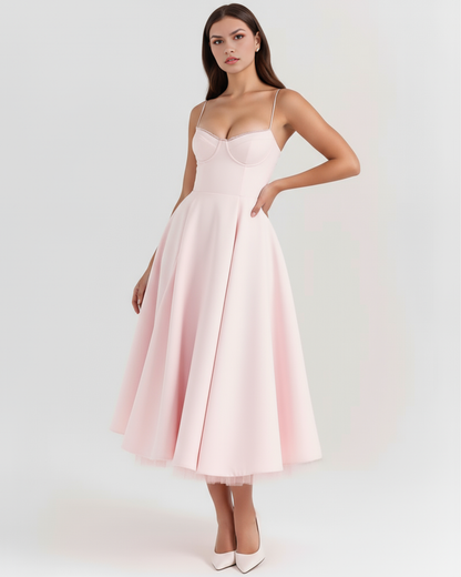 Victoria | Women's Elegant A-line Midi Dress