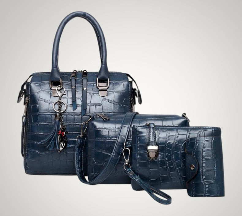 Rebecca | Women's 4-Piece Crocodile Pattern Handbag