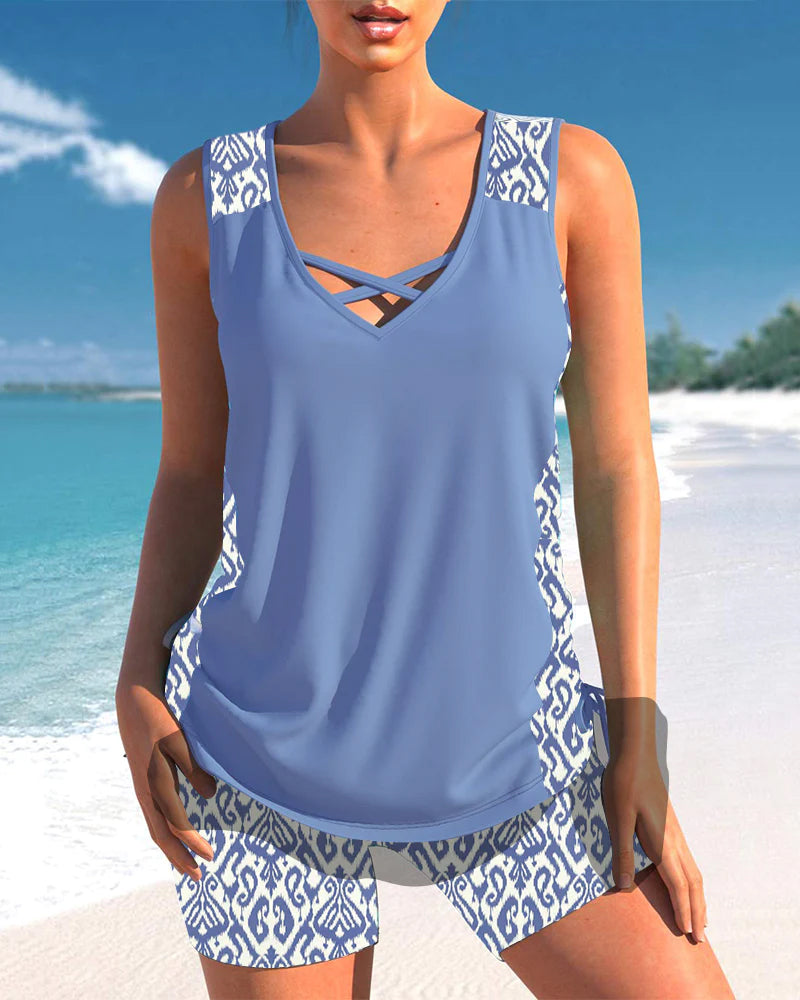 Zarela | Women's Summer Printed Tankini Swimwear
