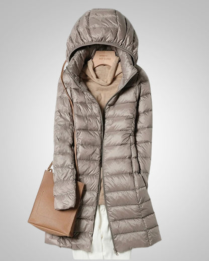 Carolyn | Women's Quilted Light Long Puffer Jacket