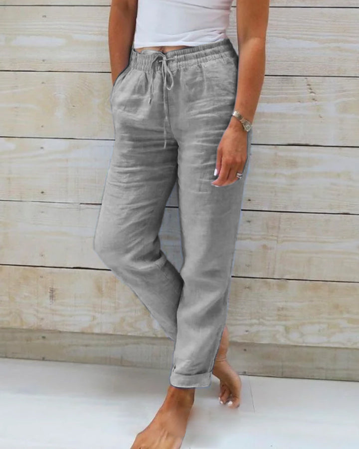 Orlina | Women's Summer Relaxed Fit Linen Jogger Pants