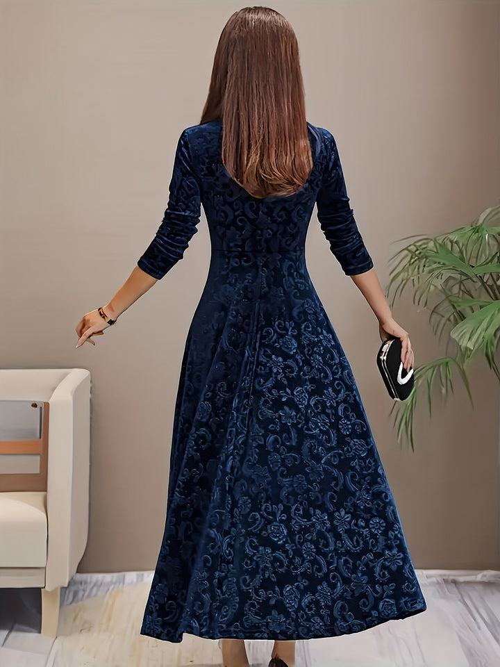 Elena | Women's Floral Summer Flared Midi Dress