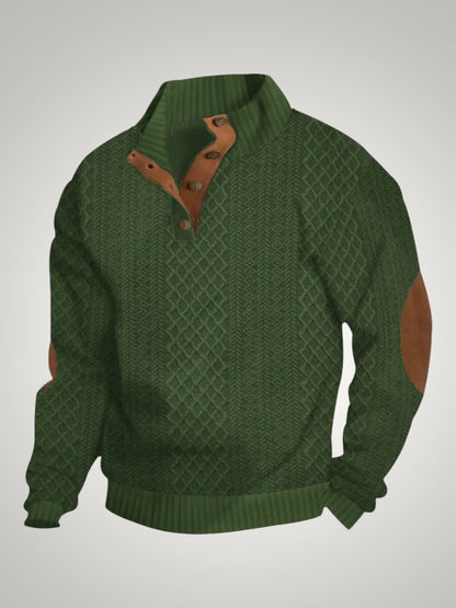 Thomas | Men's Button Cable Knit Sweater