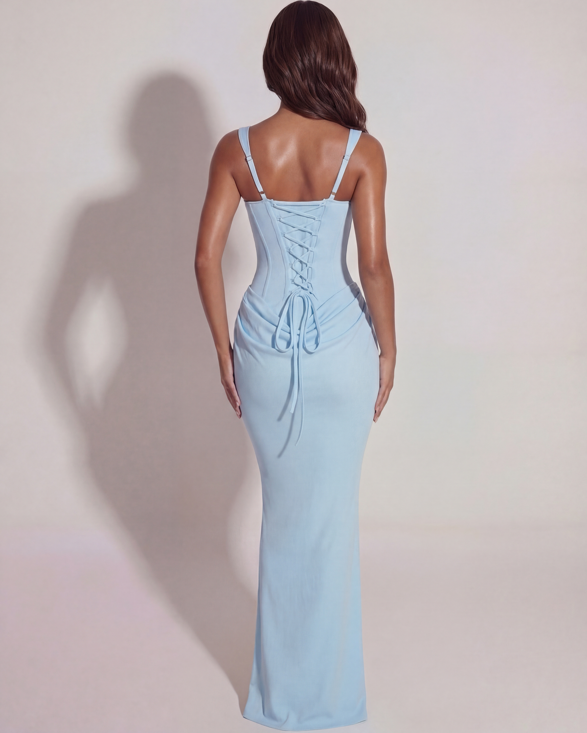 Camilla | Women's Draped Square Neck Evening Dress