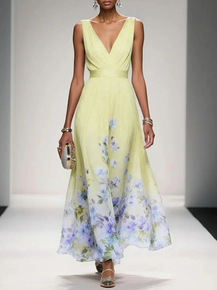 Elena | Women's Sleeveless V-Neck Maxi Dress