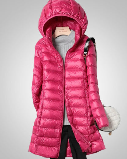 Carolyn | Women's Quilted Light Long Puffer Jacket