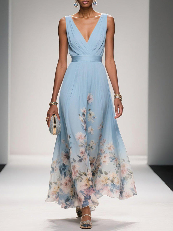 Elena | Women's Sleeveless V-Neck Maxi Dress