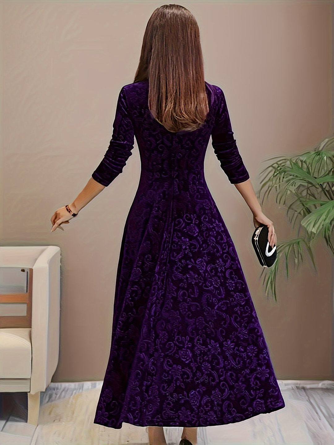 Elena | Women's Floral Summer Flared Midi Dress