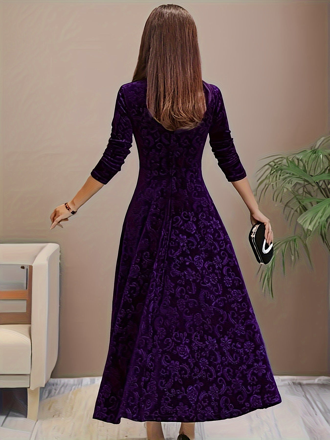 Elena | Women's Floral Summer Flared Midi Dress