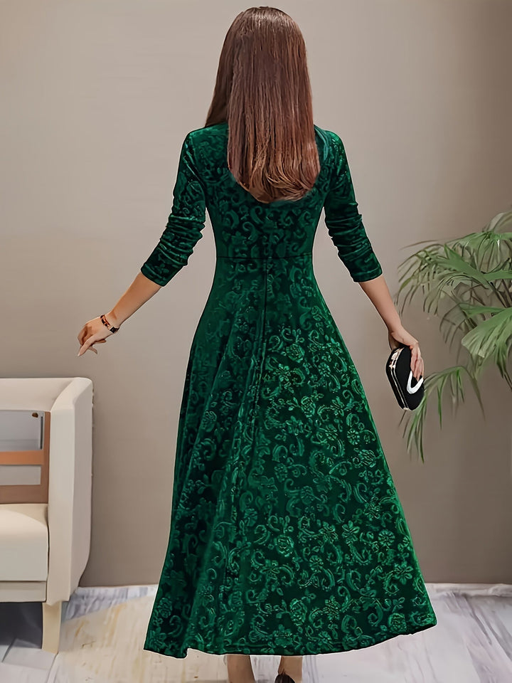 Elena | Women's Floral Summer Flared Midi Dress