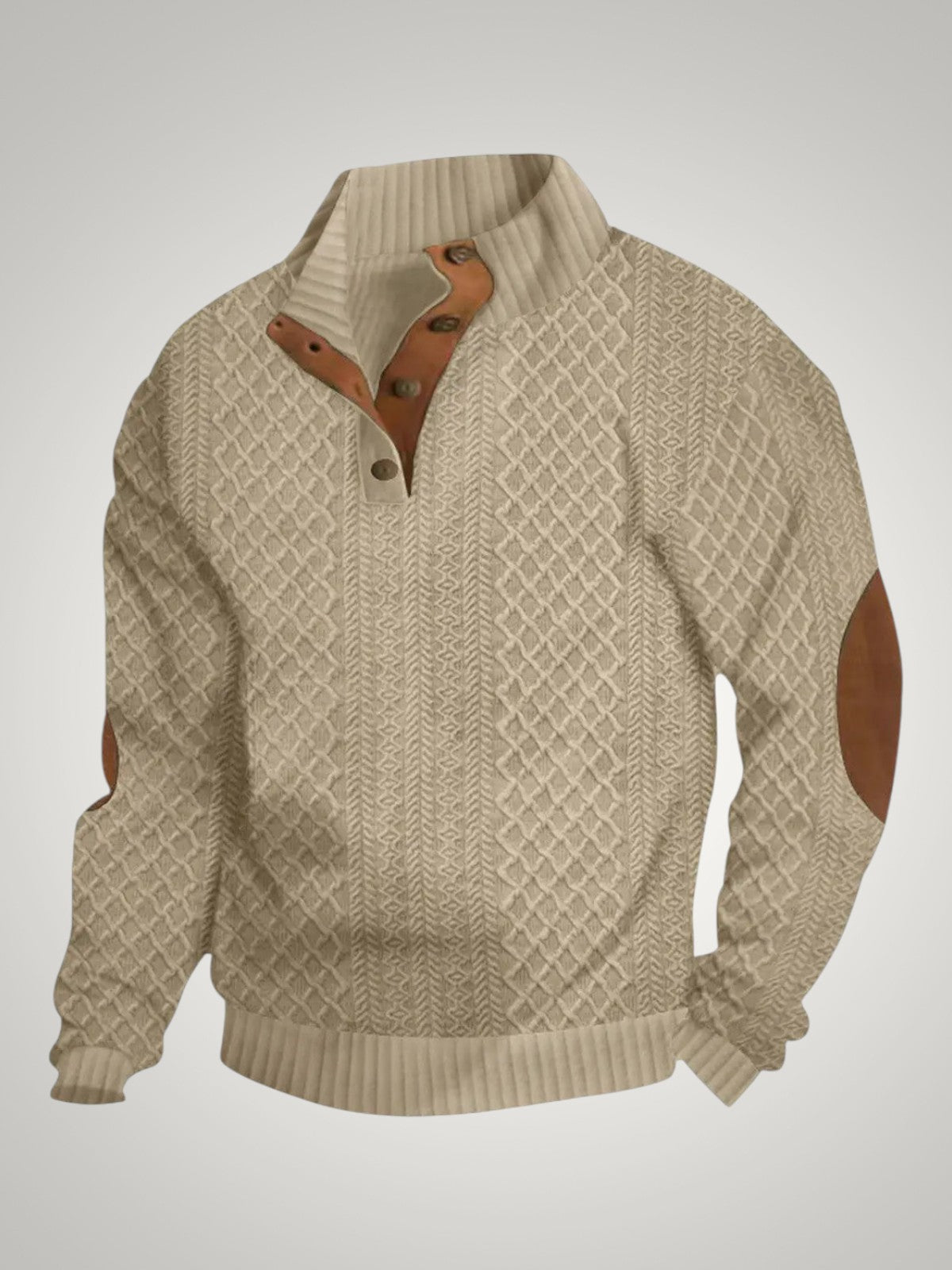 Thomas | Men's Button Cable Knit Sweater