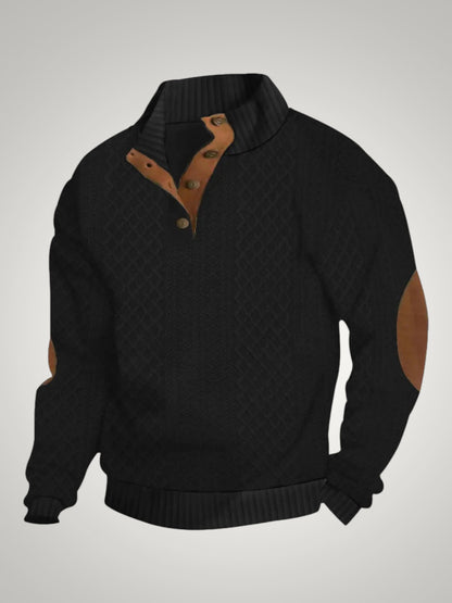 Thomas | Men's Button Cable Knit Sweater