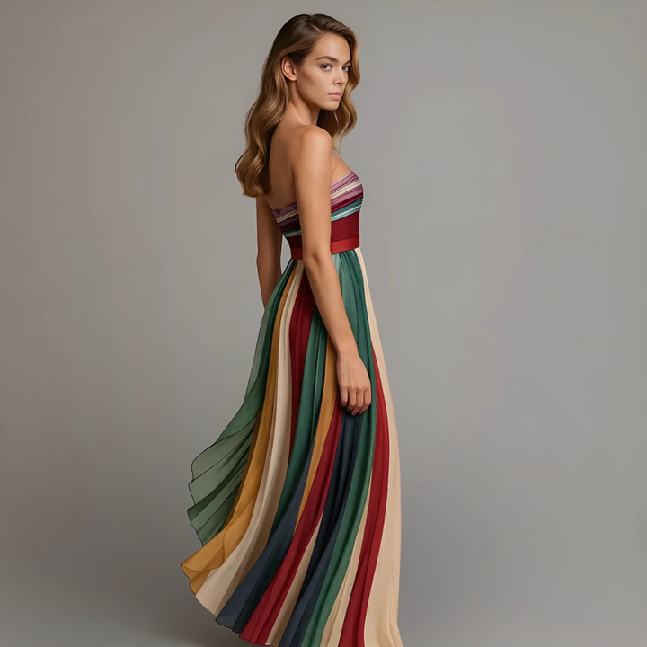 Miranda | Women's Festive Pleated Maxi Dress