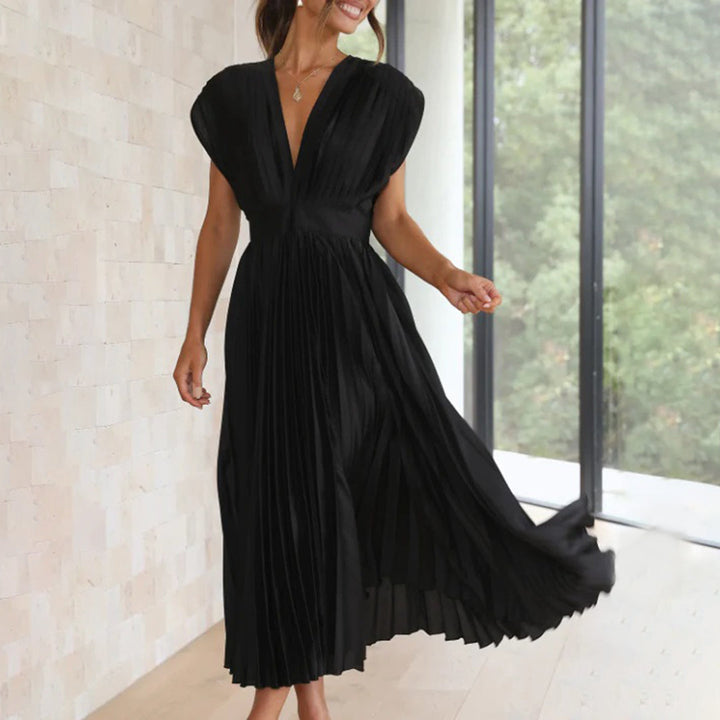 Tabitha | Women's Pleated Wedding Guest Maxi Dress