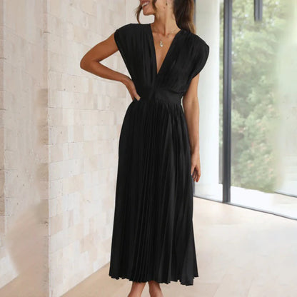 Tabitha | Women's Pleated Wedding Guest Maxi Dress