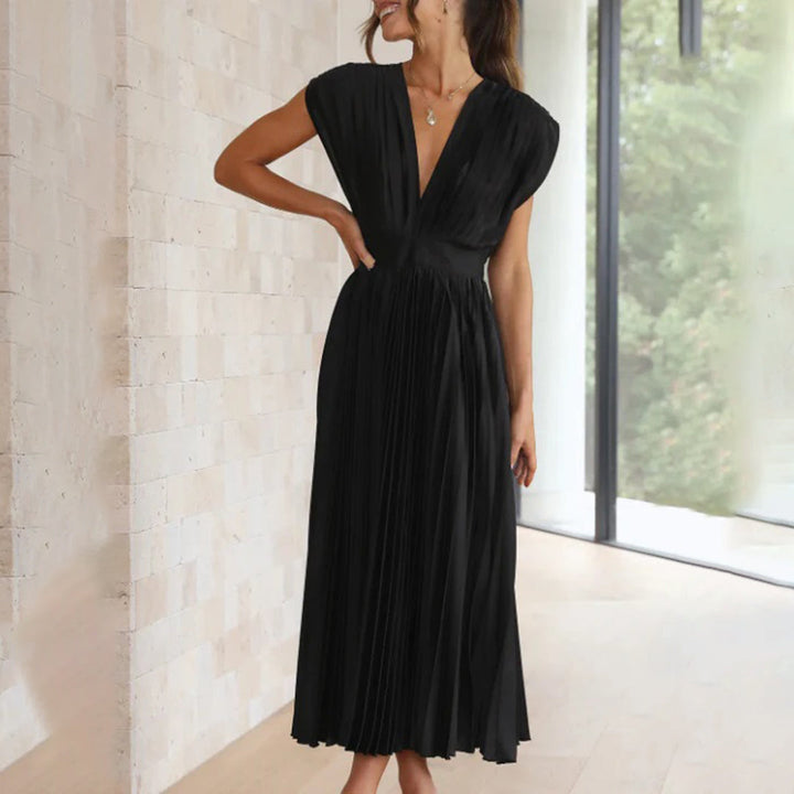 Tabitha | Women's Pleated Wedding Guest Maxi Dress
