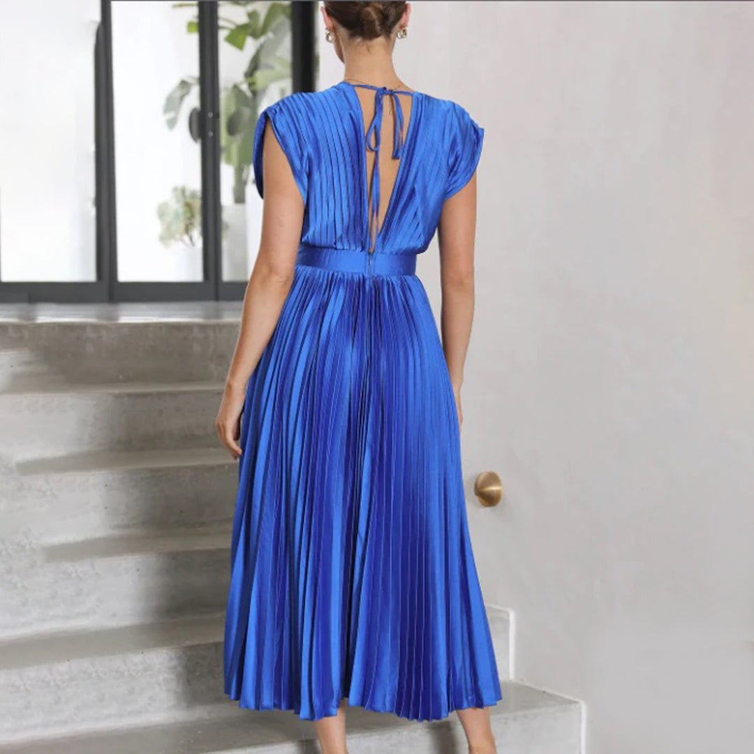 Tabitha | Women's Pleated Wedding Guest Maxi Dress