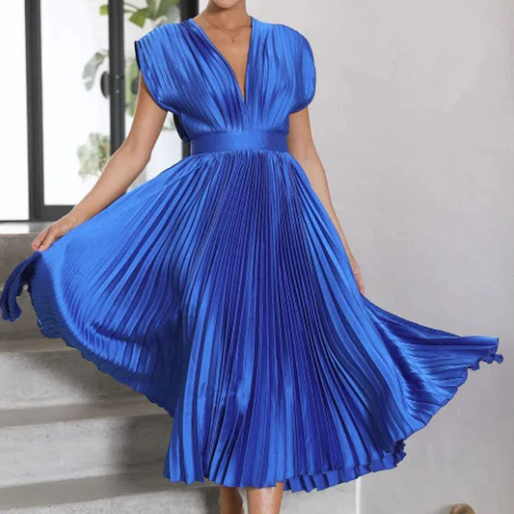Tabitha | Women's Pleated Wedding Guest Maxi Dress
