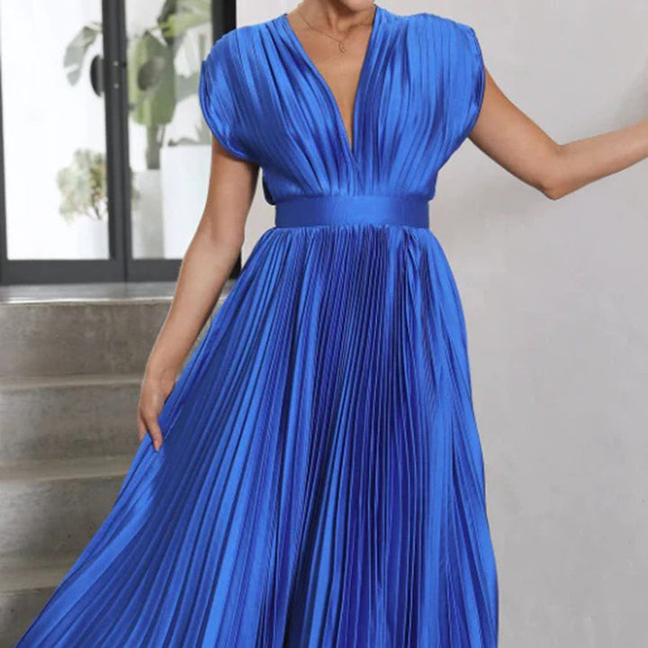 Tabitha | Women's Pleated Wedding Guest Maxi Dress