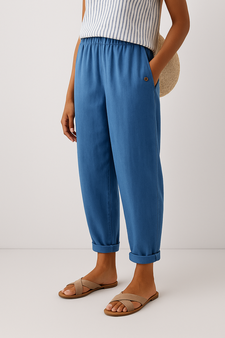 Elina | Women's Summer Cropped Linen Pants